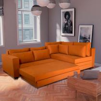 Sofá de Canto SFC_MA 013 que se Transforma em Sofá Cama de Casal Resistente e Confortável em Sarja 100% Algodão Sofá de Canto SFC_MA 013 que se Transforma em Sofá Cama de Casal Resistente e Confortável em Sarja 100% Algodão