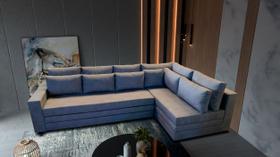 Sofá de Canto SFC_MA 08 que se Transforma em Sofá Cama de Casal Resistente e Confortável em Aquablock Karsten Sofá de Canto SFC_MA 08 que se Transforma em Sofá Cama de Casal Resistente e Confortável em Aquablock Karsten