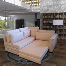 Sofá de Canto SFC_MA 12 que se Transforma em Sofá Cama de Casal Resistente e Confortável em Sarja 100% Algodão Sofá de Canto SFC_MA 12 que se Transforma em Sofá Cama de Casal Resistente e Confortável em Sarja 100% Algodão