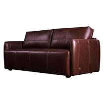 Sofá de Couro 2 Lugares 2,00cm Romeno Caramelo - Mozzelar