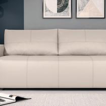 Sofá de Couro 2 Lugares Vitória 1,80 cm Bege