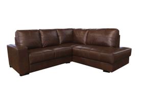 Sofá de Couro Canto Marrocos 2 lugares com Chaise Direita Marrom Bicolor - Mempra Design Sofá de Couro Canto Marrocos 2 lugares com Chaise Direita Marrom Bicolor - Mempra Design