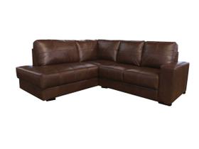 Sofá de Couro Canto Marrocos 2 lugares com Chaise Esquerda Marrom Bicolor - Mempra Design Sofá de Couro Canto Marrocos 2 lugares com Chaise Esquerda Marrom Bicolor - Mempra Design