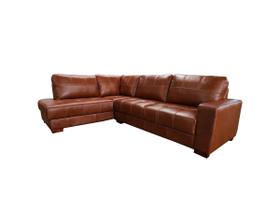 Sofá de Couro Canto Marrocos 3 lugares com Chaise Esquerda Conhaque com Brilho - Mempra Design Sofá de Couro Canto Marrocos 3 lugares com Chaise Esquerda Conhaque com Brilho - Mempra Design