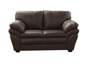 Sofá de Couro Gana 2 lugares Marrom Pigmentado - Mempra Design