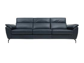 Sofá de Couro Hannover 3 lugares Blue Bicolor 3,08 m - Mempra Sofá de Couro Hannover 3 lugares Blue Bicolor 3,08 m - Mempra