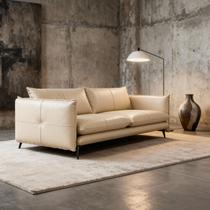Sofá de Couro Legítimo 2 Lugares 180cm Dijon