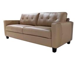 Sofá de Couro Marcus 2,10 m Preto 3 Divani