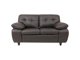 Sofá de Couro Marselha 2 lugares Marrom Pigmentado - Mempra