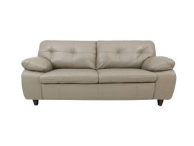 Sofá de Couro Marselha 3 lugares Avelã - Mempra