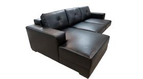 Sofá De Couro Natural Legítimo Com Chaise Vigo