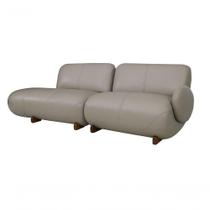 Sofá De Couro Onix 3 Lugares Com Chaise Esquerda Taupe Mempra Sofá De Couro Onix 3 Lugares Com Chaise Esquerda Taupe Mempra