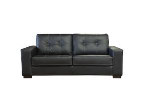 Sofá de Couro Punto 3 Lugares Preto Pigmentado Mempra Design