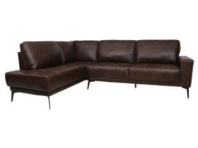 Sofá de Couro Rubi 2 lugares com Chaise Esquerda Soft Tabaco - Mempra Design Sofá de Couro Rubi 2 lugares com Chaise Esquerda Soft Tabaco - Mempra Design