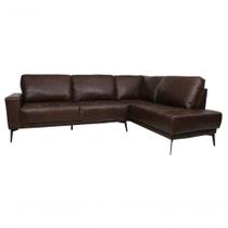 Sofá De Couro Rubi 3 Lugares Com Chaise Direita Soft Mempra Design Sofá De Couro Rubi 3 Lugares Com Chaise Direita Soft Mempra Design