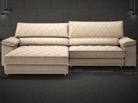 Sofá de Duplo Molejo com Carregador USB, Retrátil e Reclinável Valencia 2,10m Linho Soft Bege- NETSOFAS Sofá de Duplo Molejo com Carregador USB, Retrátil e Reclinável Valencia 2,10m Linho Soft Bege- NETSOFAS