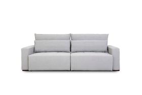 Sofá de Fábrica Retrátil 4 Lugares Miami - Linho Reims Cinza Sofá de Fábrica Retrátil 4 Lugares Miami - Linho Reims Cinza