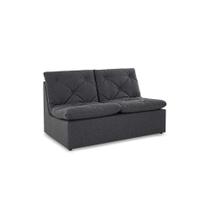 Sofá de Linho 2 Lugares Herval Flora, Linho Preto, 140 cm