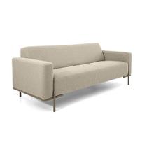 Sofá de Linho 3 Lugares Herval Urban, Café com Leite, 208 cm Sofá de Linho 3 Lugares Herval Urban, Café com Leite, 208 cm