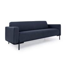 Sofá de Linho 3 Lugares Herval Urban, Grafite, 208 cm