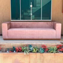 Sofa de Luxo para sala de estar Milton 2.40m com pés de madeira maciça - Domarco