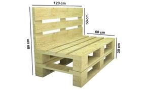 Sofá de Pallet Euro Madeira Personalizado 120x60 cm - Móveis Sustentáveis Sofá de Pallet Euro Madeira Personalizado 120x60 cm - Móveis Sustentáveis