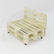 Sofá de Pallet Lixado com Rodízios - Design Moderno e Confortável