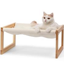Sofá de veludo de pelúcia Cat Bed FUKUMARU com capa removível branca
