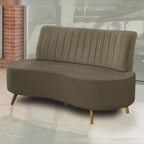 Sofá Decorativo 1,60M 2 Lugares Katara Veludo Capuccino - Gran Belo Sofá Decorativo 1,60M 2 Lugares Katara Veludo Capuccino - Gran Belo