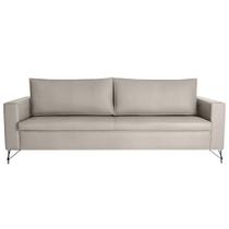 Sofá Decorativo 2 Lugares 210 CM Denmark Veludo Bege Com Pés Preto G62 - Gran Belo