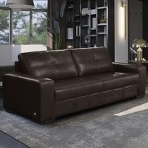 Sofá Decorativo 2 Lugares Turim 150cm Couro Marrom G58 - Gran Belo Sofá Decorativo 2 Lugares Turim 150cm Couro Marrom G58 - Gran Belo