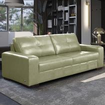 Sofá Decorativo 3 Lugares Turim 200cm Couro Fendi G58 - Gran Belo Sofá Decorativo 3 Lugares Turim 200cm Couro Fendi G58 - Gran Belo