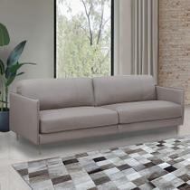 Sofá Decorativo Anthony 4 Lugares Sala de estar 270cm Pés em Aço Couro Avelã G88 - Gran Belo Sofá Decorativo Anthony 4 Lugares Sala de estar 270cm Pés em Aço Couro Avelã G88 - Gran Belo