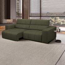 Sofá Decorativo Barbosa 5 Lugares Sala de estar 290cm Reclinável e Retrátil Couro Fendi G88 - Gran Belo Sofá Decorativo Barbosa 5 Lugares Sala de estar 290cm Reclinável e Retrátil Couro Fendi G88 - Gran Belo