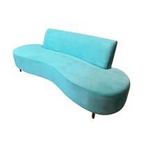 Sofá Decorativo Curvo 3 Lugares Sofisticado Siena Sofá Decorativo Curvo 3 Lugares Sofisticado Siena
