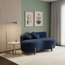 Sofá Decorativo Curvo Orgânico Living Boucle - Montanaris Decor