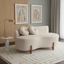 Sofá Decorativo Curvo Orgânico Living Boucle - Montanaris Decor