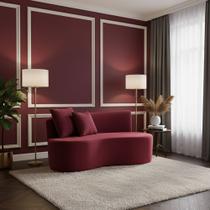 Sofá Decorativo Curvo Orgânico Nature Gaia Veludo - Montanaris Decor