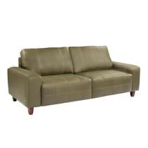 Sofá Decorativo Sala de Estar Asgand 4 Lugares 240cm Bipartido Couro Fendi - Mozzelar Sofá Decorativo Sala de Estar Asgand 4 Lugares 240cm Bipartido Couro Fendi - Mozzelar