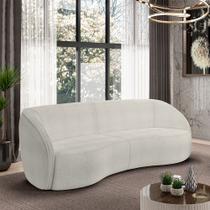 Sofá Decorativo Sala de Estar Bipartido 288cm Clarke Bouclê OffWhite G45 - Gran Belo Sofá Decorativo Sala de Estar Bipartido 288cm Clarke Bouclê OffWhite G45 - Gran Belo