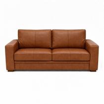 Sofá Decorativo Sala de Estar Champions 2 Lugares 150cm Couro Conhaque - Mozzelar Sofá Decorativo Sala de Estar Champions 2 Lugares 150cm Couro Conhaque - Mozzelar