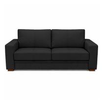 Sofá Decorativo Sala de Estar Champions 2 Lugares 150cm Couro Preto - Mozzelar