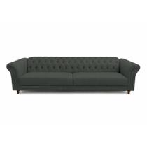Sofá Decorativo Sala de Estar Chesterfield 3 Lugares 200cm material sintético - Mozzelar Sofá Decorativo Sala de Estar Chesterfield 3 Lugares 200cm material sintético - Mozzelar