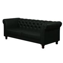 Sofá Decorativo Sala de Estar Chesterfield 4 Lugares 240cm material sintético - Mozzelar