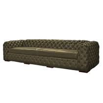 Sofá Decorativo Sala de Estar Duquesa 4 Lugares 280cm Couro Fendi - Mozzelar