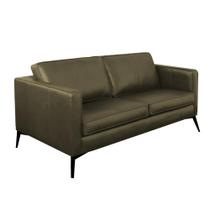 Sofá Decorativo Sala de Estar Europa 3 Lugares 220cm Couro Fendi - Mozzelar