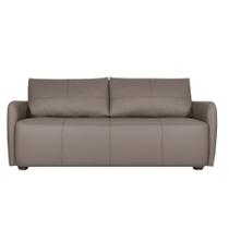 Sofá Decorativo Sala de Estar Lily 3 Lugares 240cm Couro Cimento G34 - Gran Belo Sofá Decorativo Sala de Estar Lily 3 Lugares 240cm Couro Cimento G34 - Gran Belo