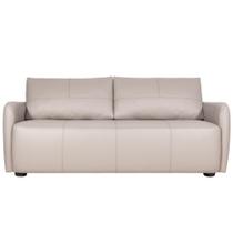 Sofá Decorativo Sala de Estar Lily 3 Lugares 240cm Couro Off White G34 - Gran Belo Sofá Decorativo Sala de Estar Lily 3 Lugares 240cm Couro Off White G34 - Gran Belo