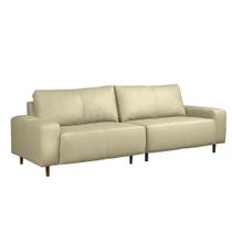 Sofá Decorativo Sala de Estar Metropole 4 Lugares 240cm Bipartido Couro Tiza - Mozzelar Sofá Decorativo Sala de Estar Metropole 4 Lugares 240cm Bipartido Couro Tiza - Mozzelar
