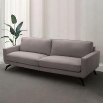 Sofá Decorativo Thalia 4 Lugares Sala de estar 270cm Pés em Aço Couro Avelã G88 - Gran Belo Sofá Decorativo Thalia 4 Lugares Sala de estar 270cm Pés em Aço Couro Avelã G88 - Gran Belo